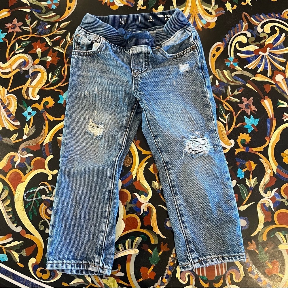 GAP Toddler Distressed Blue Jeans